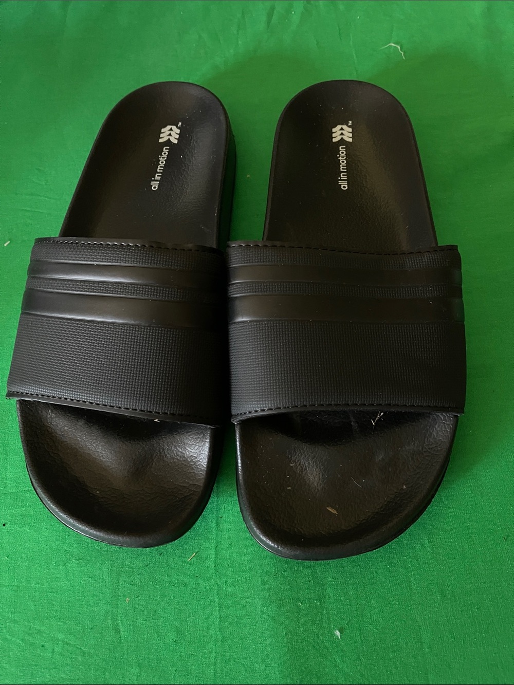 all in motion Black Men's Slide Sandals with Wide Strap